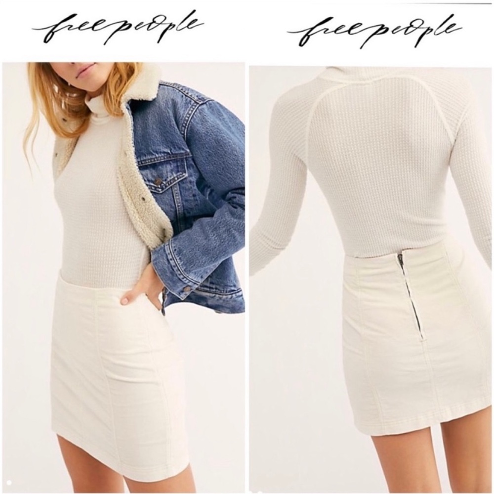 Free People Modern Femme Cord Mini Skirt size 8